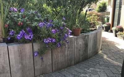 Oak Sleeper Retaining Wall