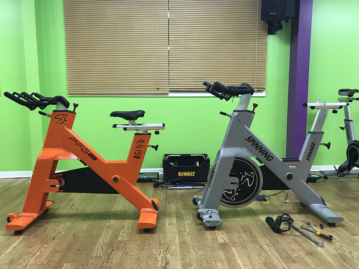 homemade spin bike